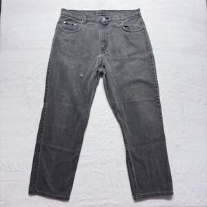 Polo Jeans Company Ralph Lauren Mens 38x34 Charcoal Straight Leg Denim Jeans